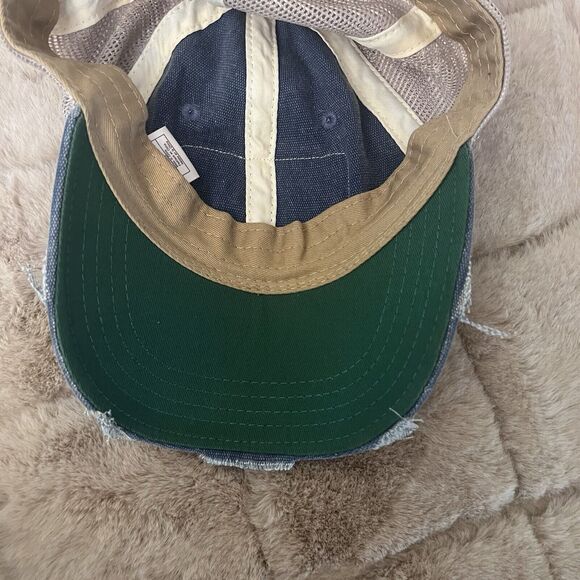 Blondie Trucker Hat Judith March Snapback Distressed Denim Vented One Size - Picture 8 of 13